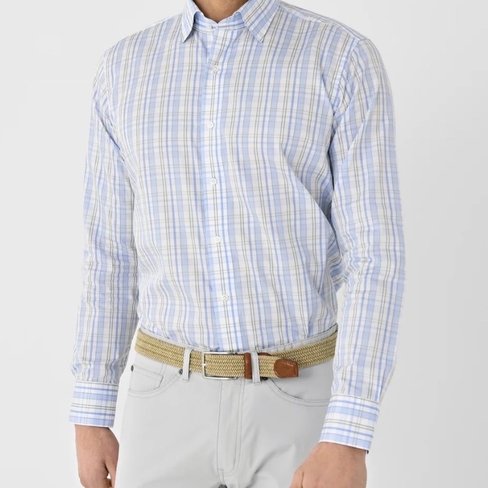 Peter Millar Crown Crafted Men's Viggo Sport Long Sleeve Button Up SM MSRP $250